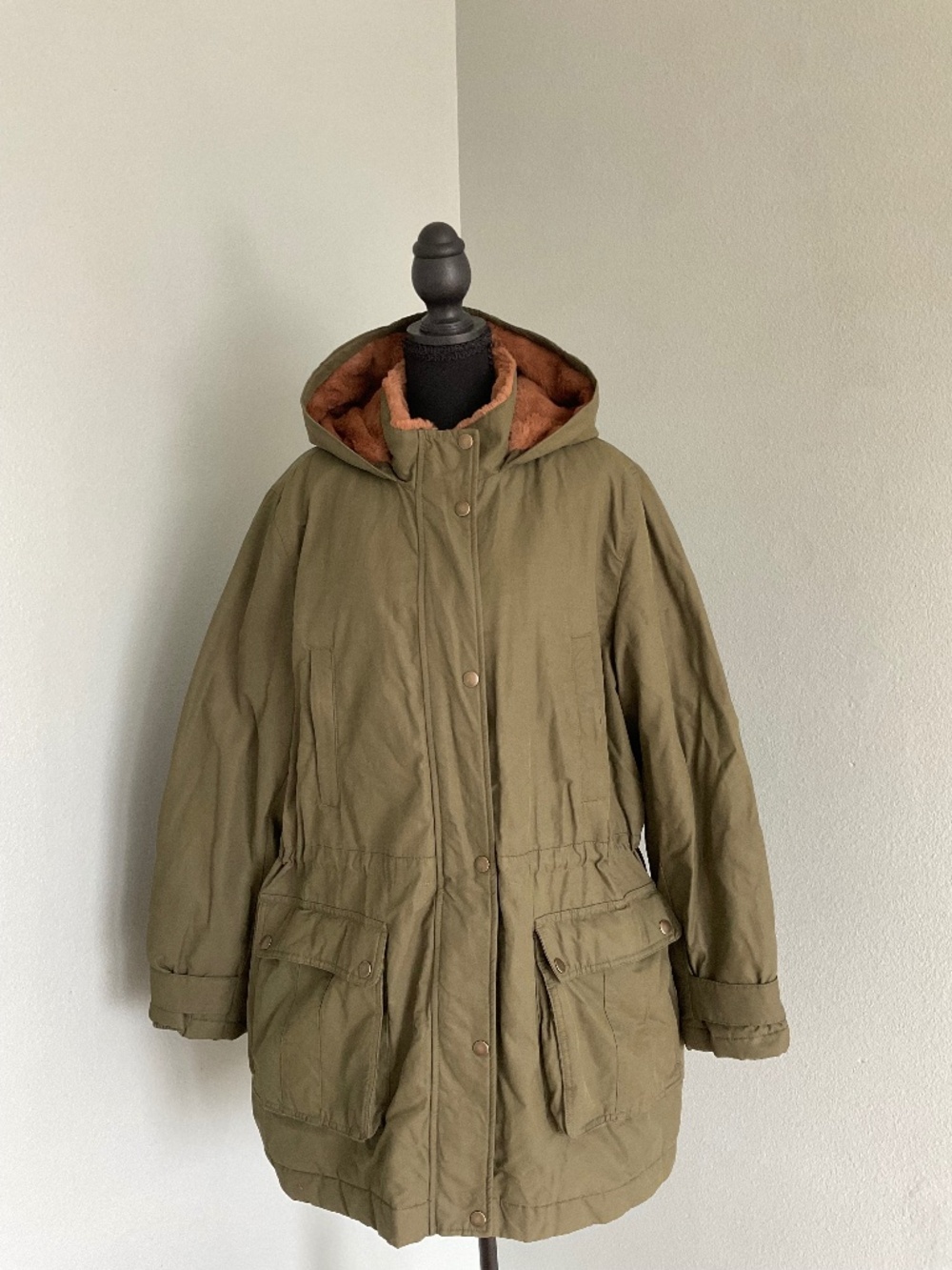 Lands End Down Coat with Teddy Lining